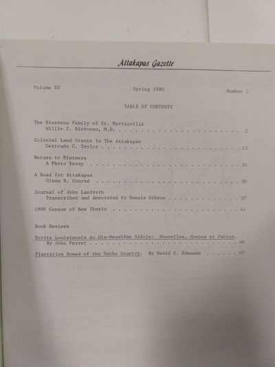 Image for Attakapas Gazette Spring 1980