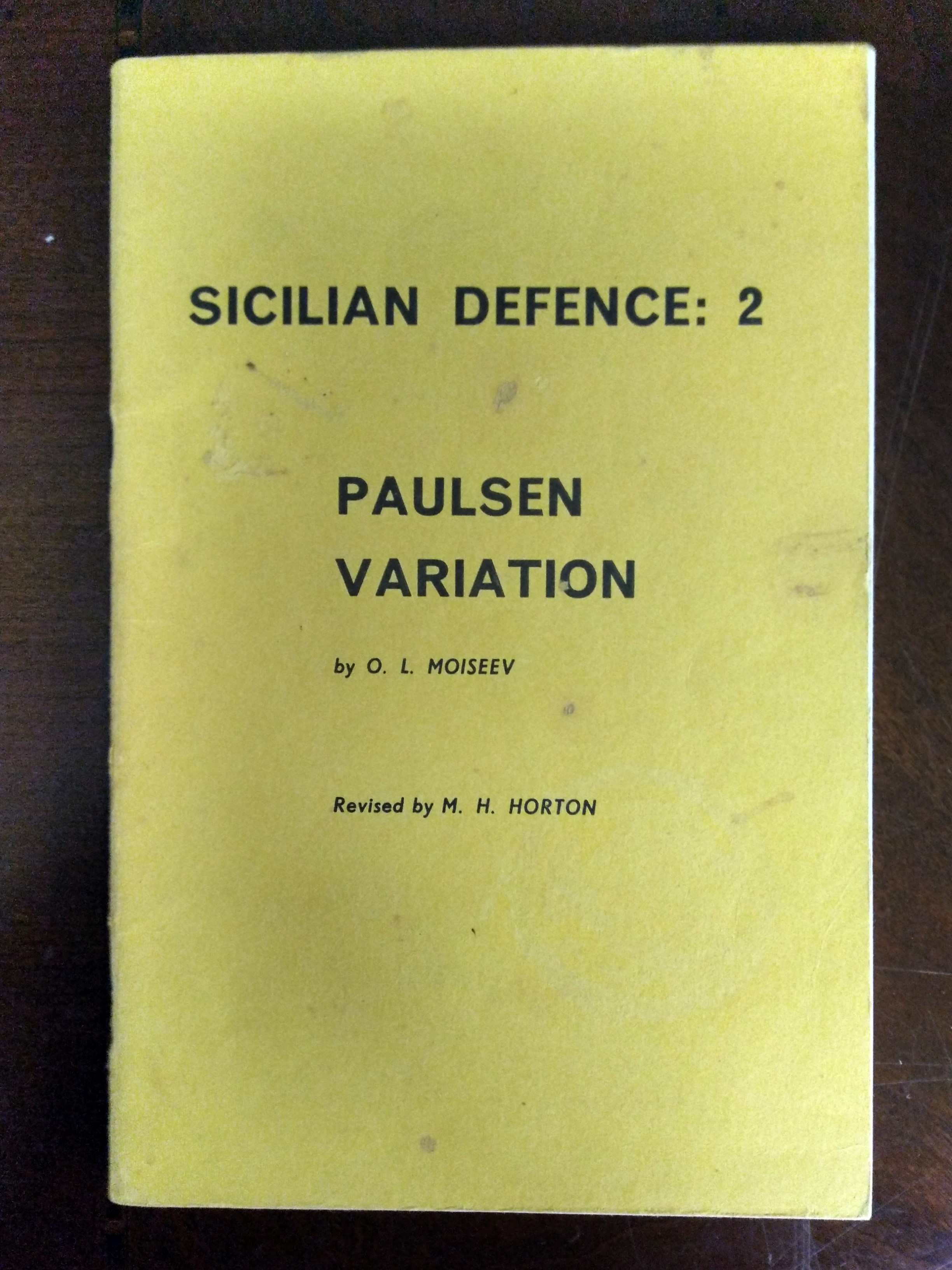 Sicilian defence, 2: Paulsen variation